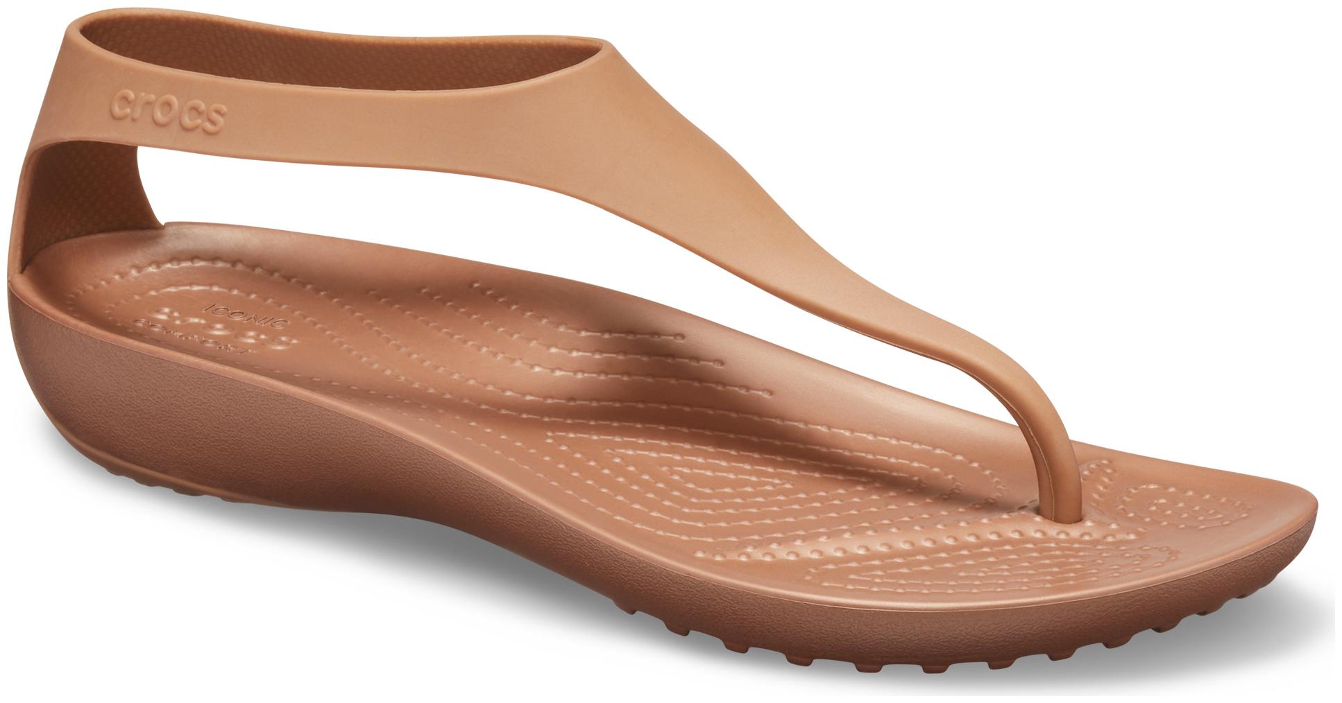 

Crocs Women Brown Serena Flip Flops 205468-860