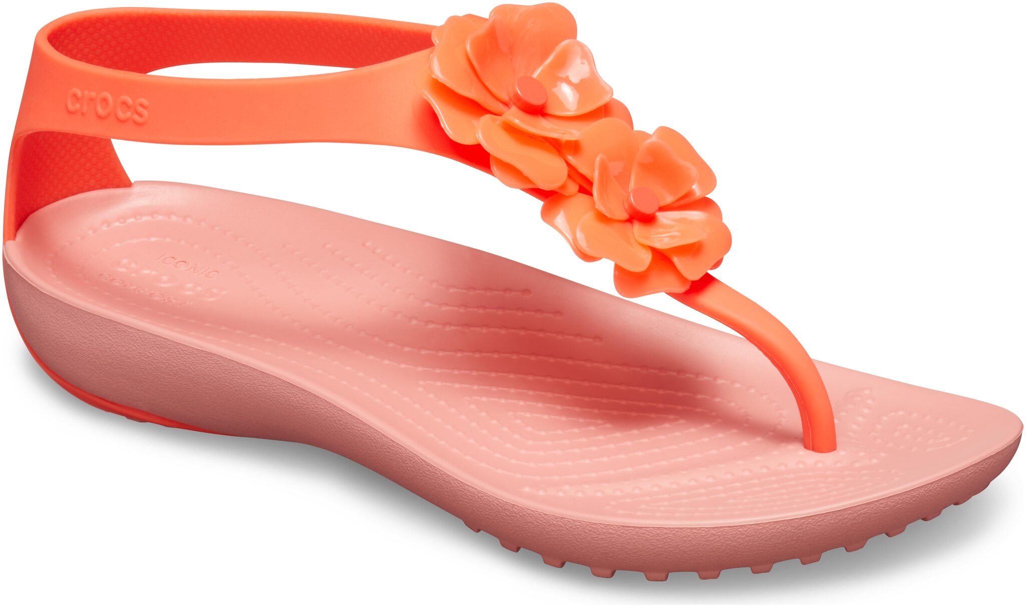 

Crocs Women Orange Serena Embellish Flip Flops 205600-6PT