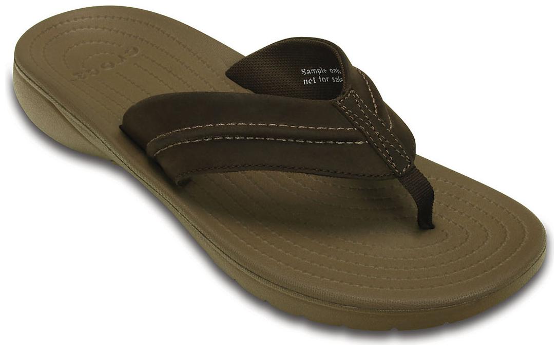 

Crocs Men s Brown Yukon Flip Flops
