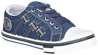 Denim Blue Canvas Shoe For Boys