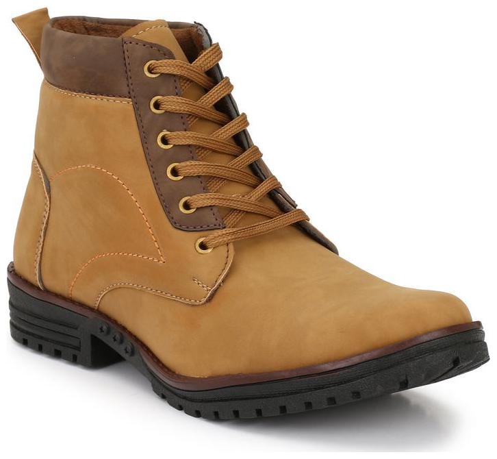 

Derby Kicks Men Tan Ankle Boots