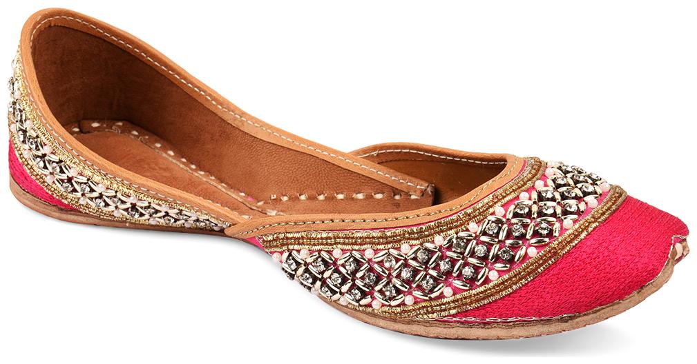 

DESI COLOUR Women Pink Mojaris