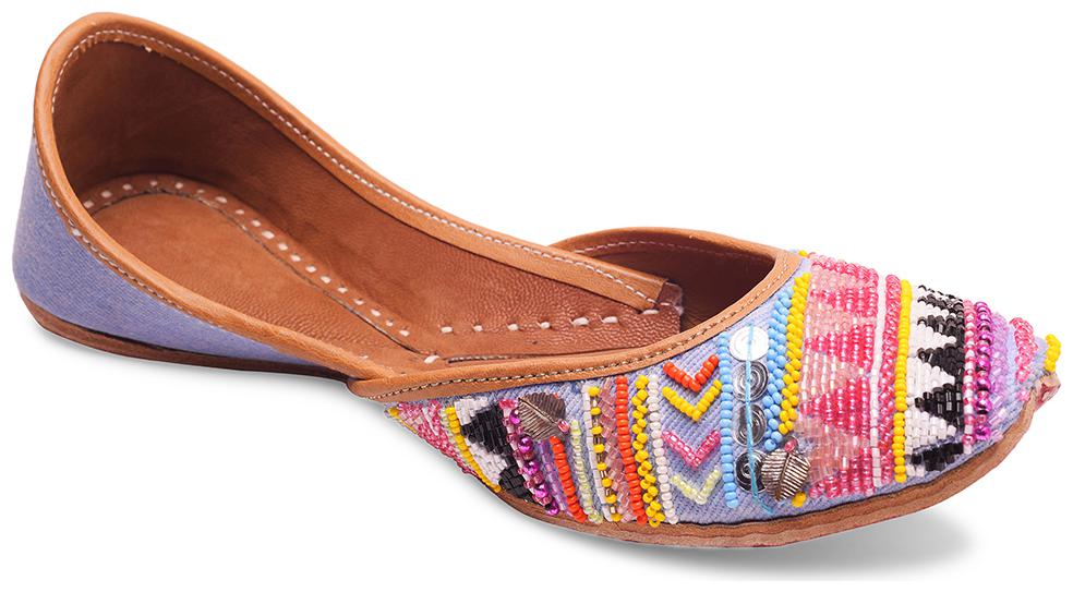 

DESI COLOUR Women Blue Mojaris