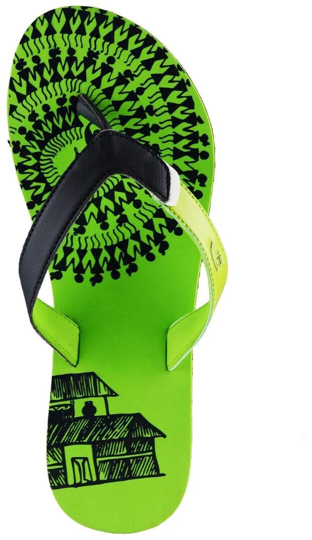 

Desimotifs Women s Green PU Flipflops -3 (UK)