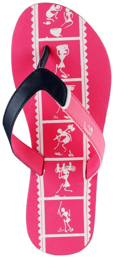 

Desimotifs Women s Pink PU Flipflops -4 (UK)