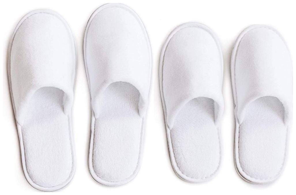 

Lamps Of India Unisex White Indoor Slippers Flip-Flops - 18 Pair