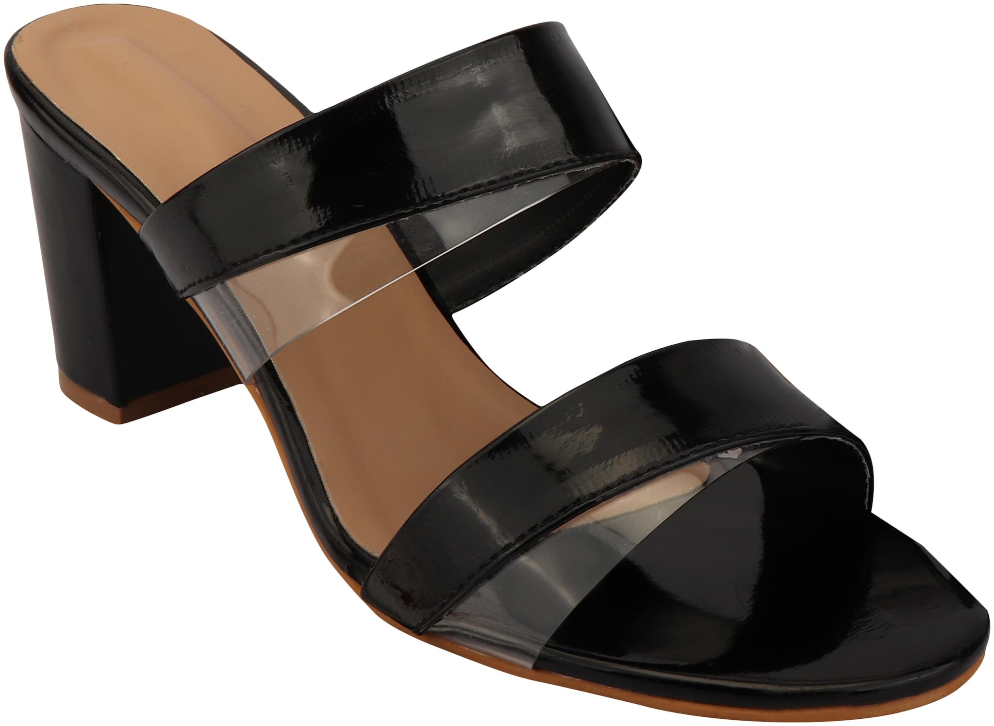 

Do Bhai Women Black Heeled Sandals