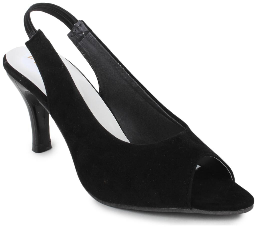 

Do Bhai Women Black Heeled Sandals