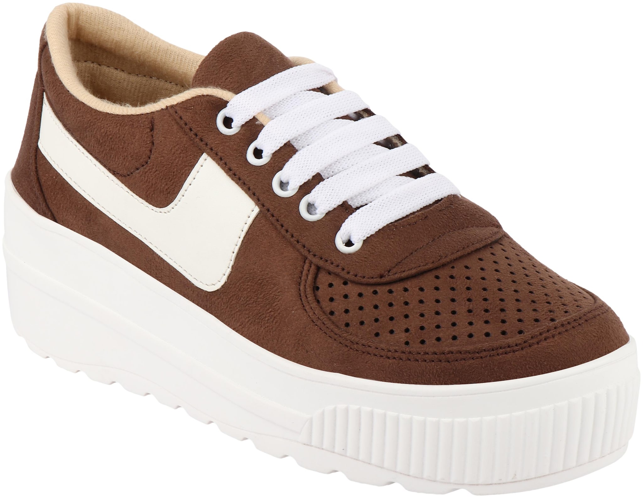 

Do Bhai Brown Color sneakers for women