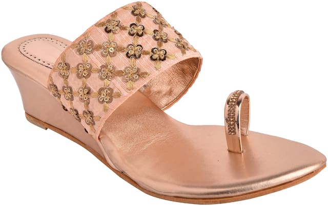 Do Bhai Wedges For Women ( Copper ) 1 Pair