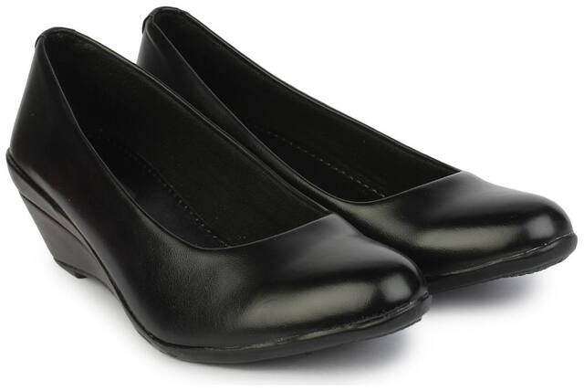 Do Bhai Formal-Shoes-Plain-Black Flats for Women