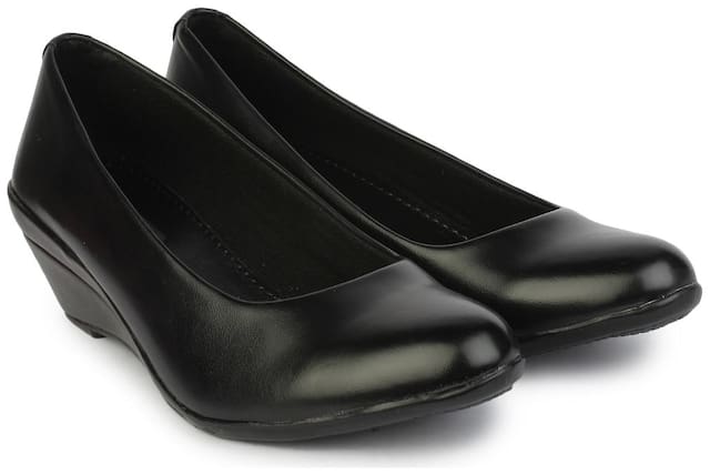 Do Bhai Formal-Shoes-Plain-Black Flats for Women