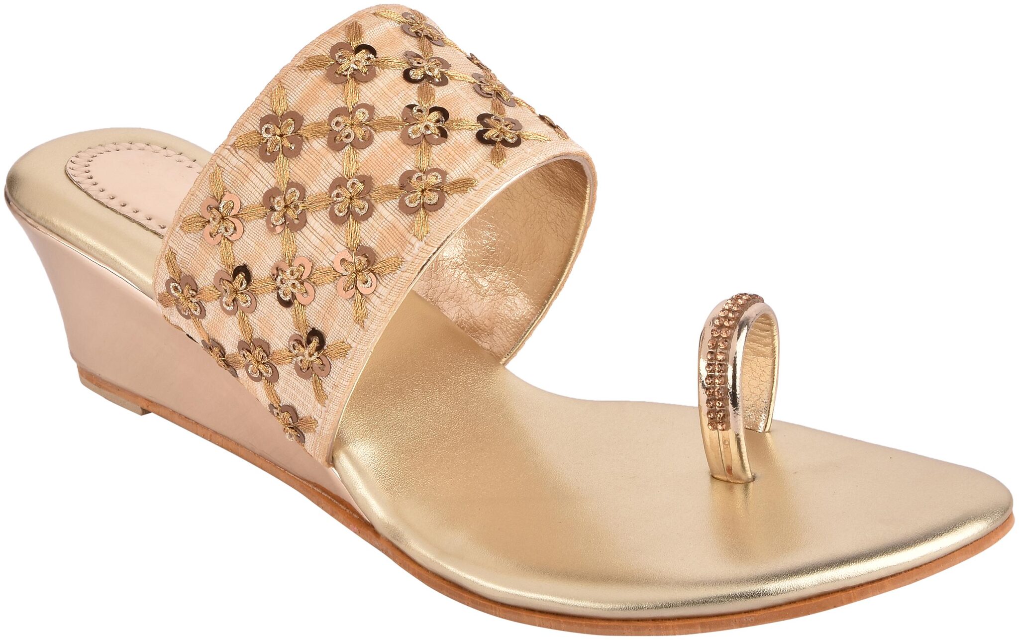 

Do Bhai Women Gold Wedges