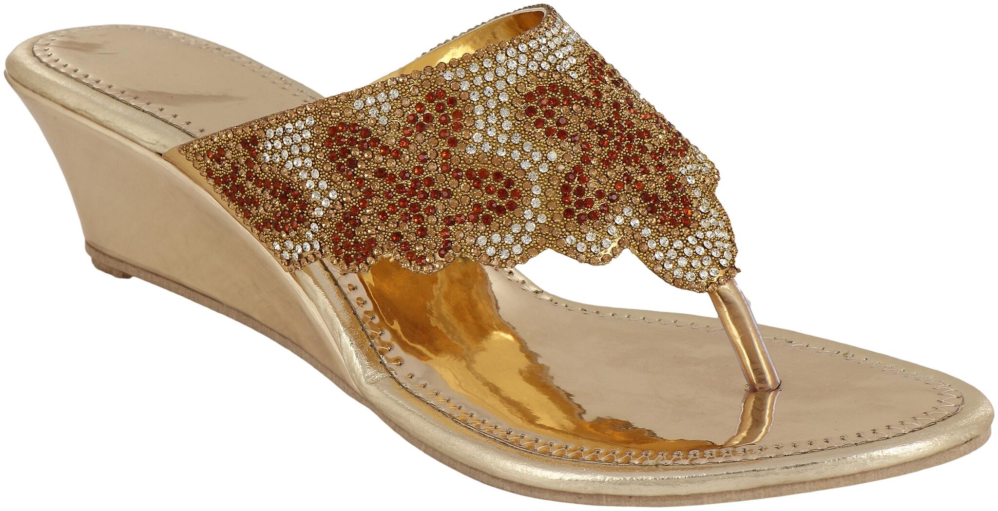 

Do Bhai Women Gold Heeled Sandals