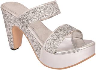 Do Bhai Sandals For Women ( Silver ) 1 Pair