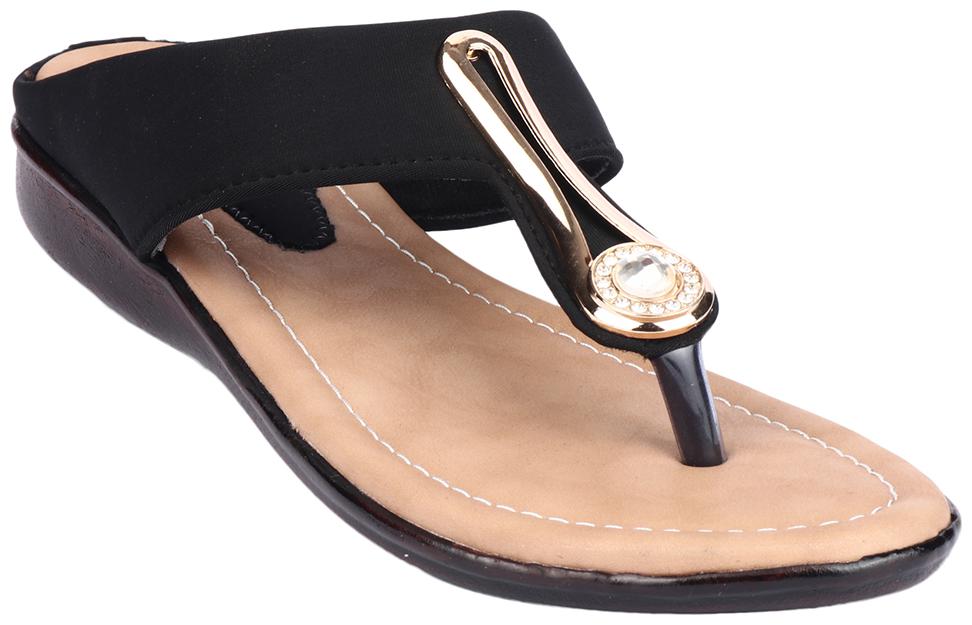 

Do Bhai Women Black One Toe Flats