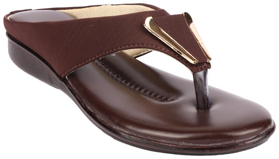 

Do Bhai Women Brown One Toe Flats