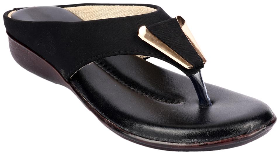 

Do Bhai Women Black One Toe Flats