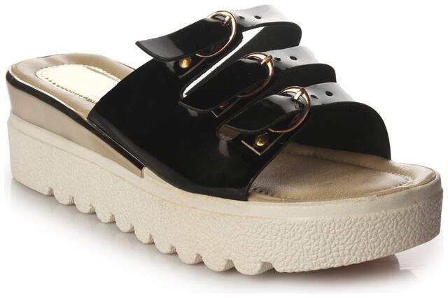 Do Bhai Black Wedges