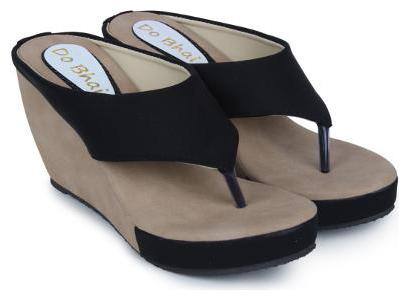 Do Bhai Black Wedges