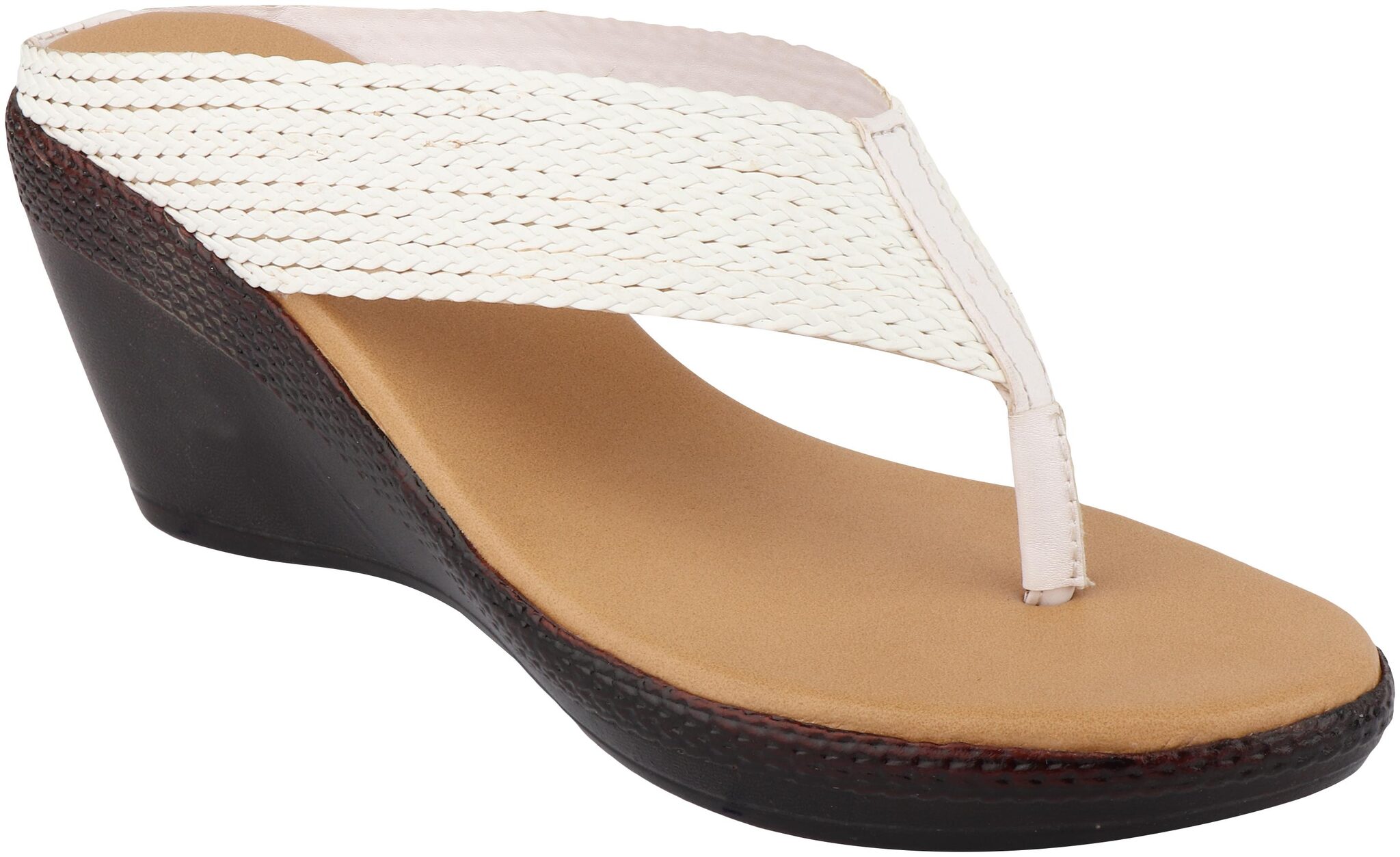 

Do Bhai Women White Heeled Sandals