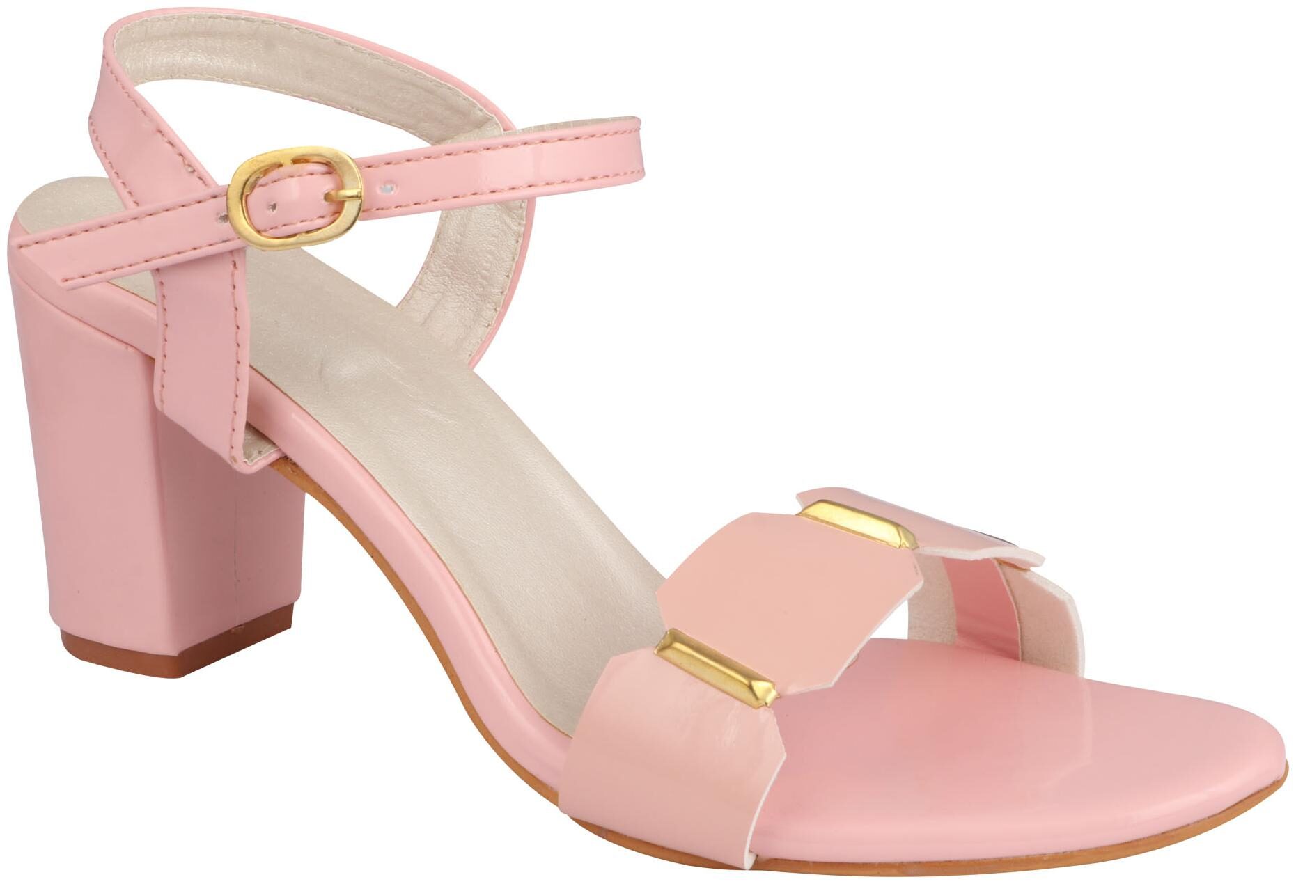 

Do Bhai Women Pink Heeled Sandals