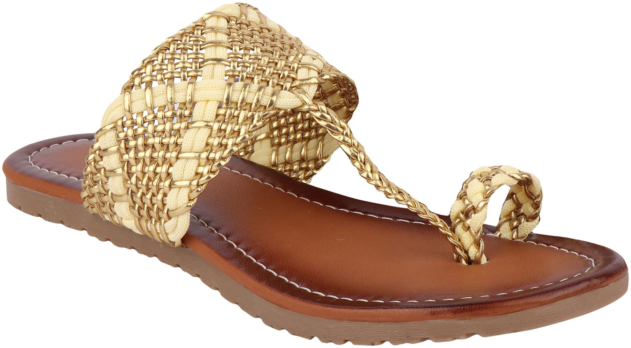 

Do Bhai Women Gold Sandals