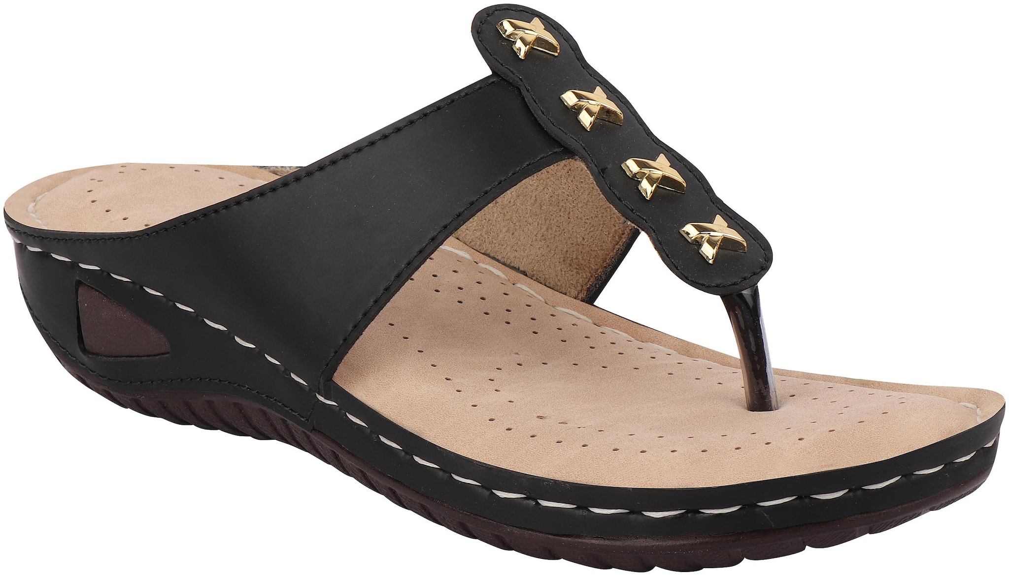 

Do Bhai Women Black Sandals