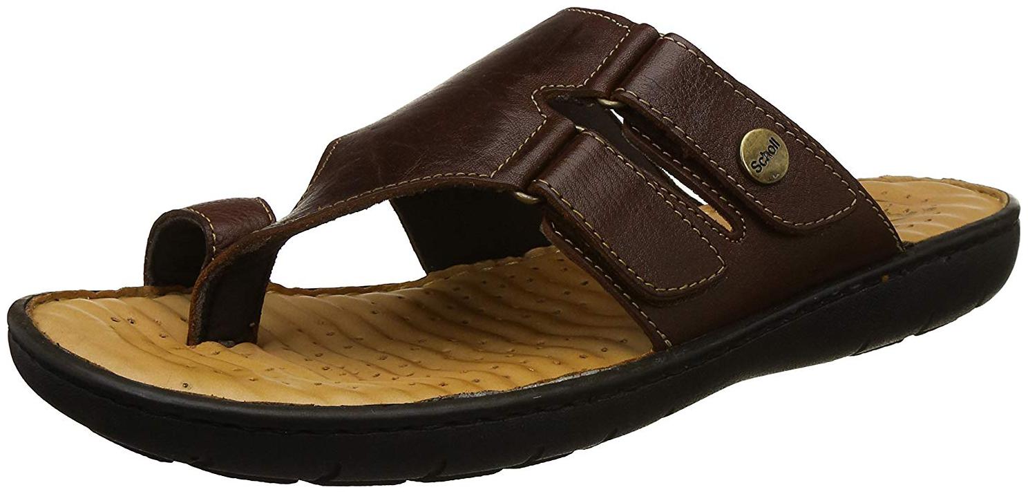 

Dr Scholls Men Tim Toe Ring Dark Brown Hawaii Thong Sandals - 8744112