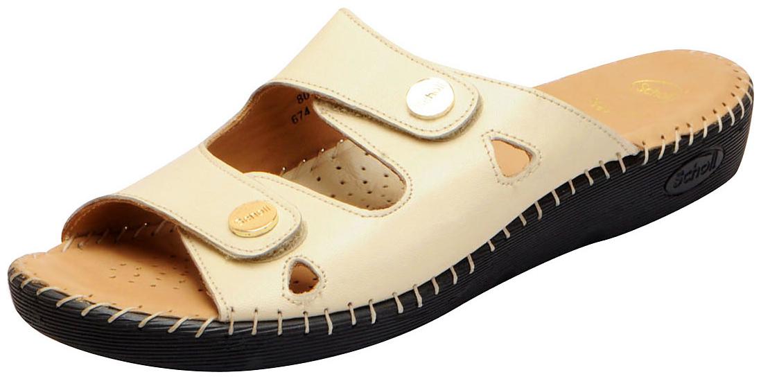 

Dr Scholls Women s Cream Leather Slippers