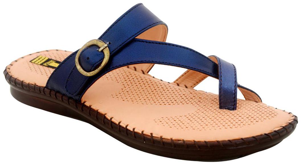 

DR SOLE COMFORTABLE STYLISH LEATHER FLATS FOR WOMEN BY 1 WALK-BLUE