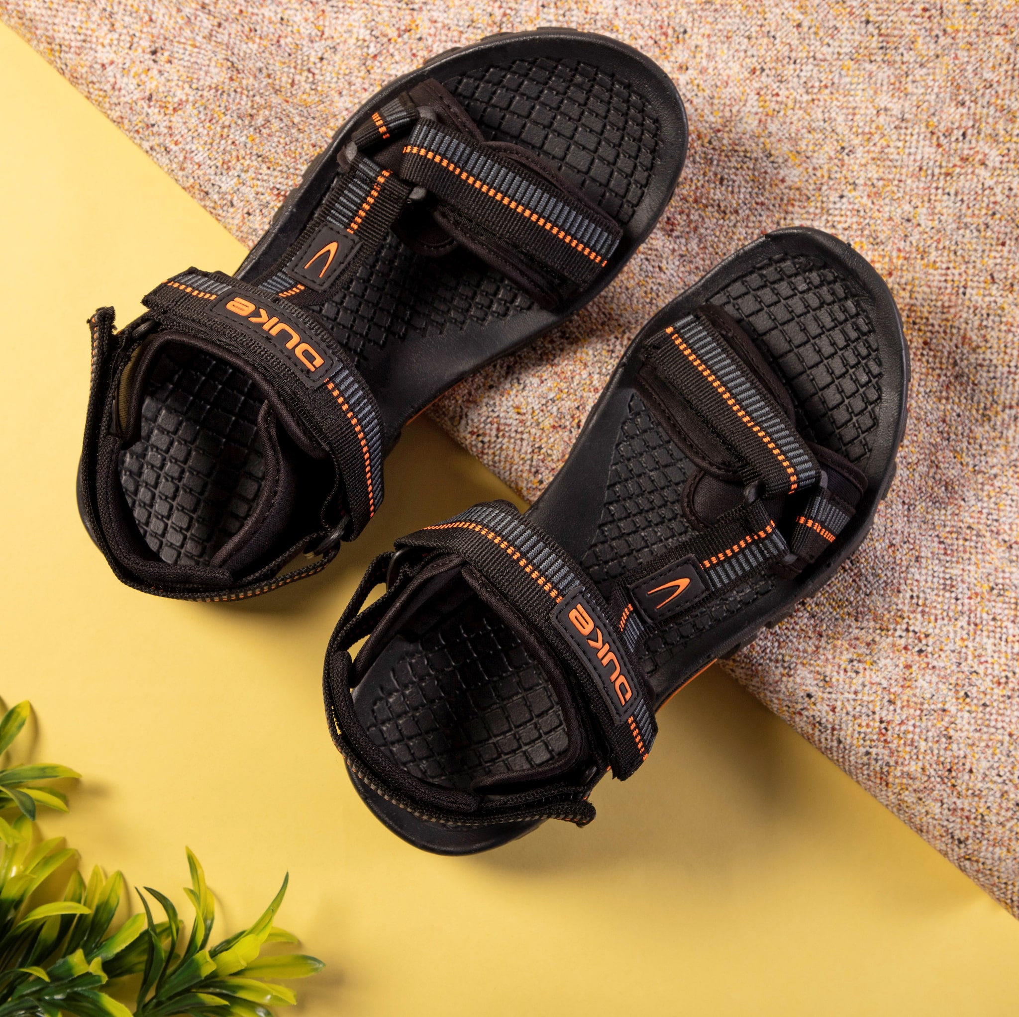 

Duke Men Orange Black Sandals