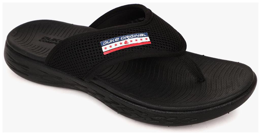 

Duke Black Slippers Flip Flops For Men