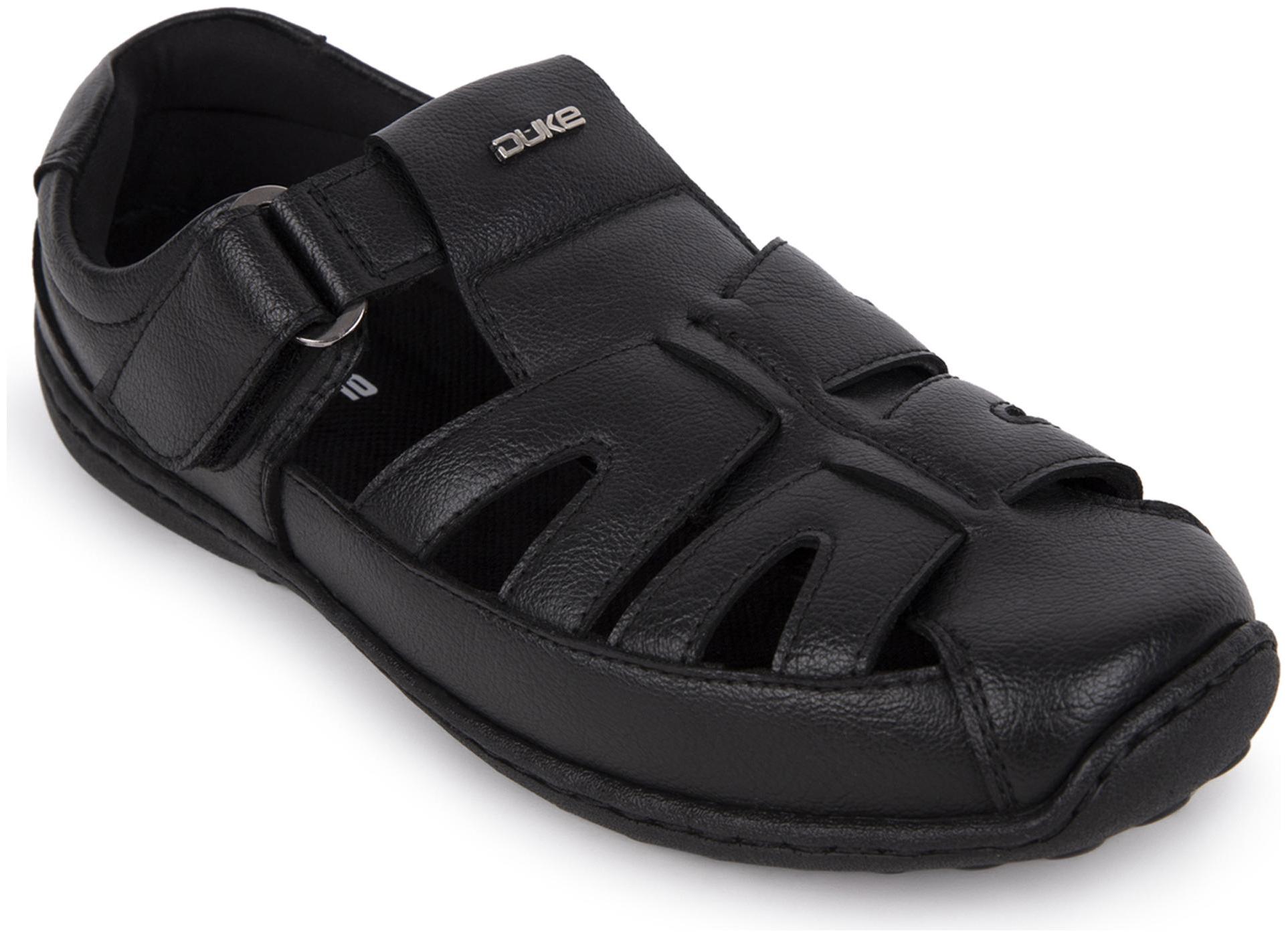 

Duke Men Black Comfort Sandals