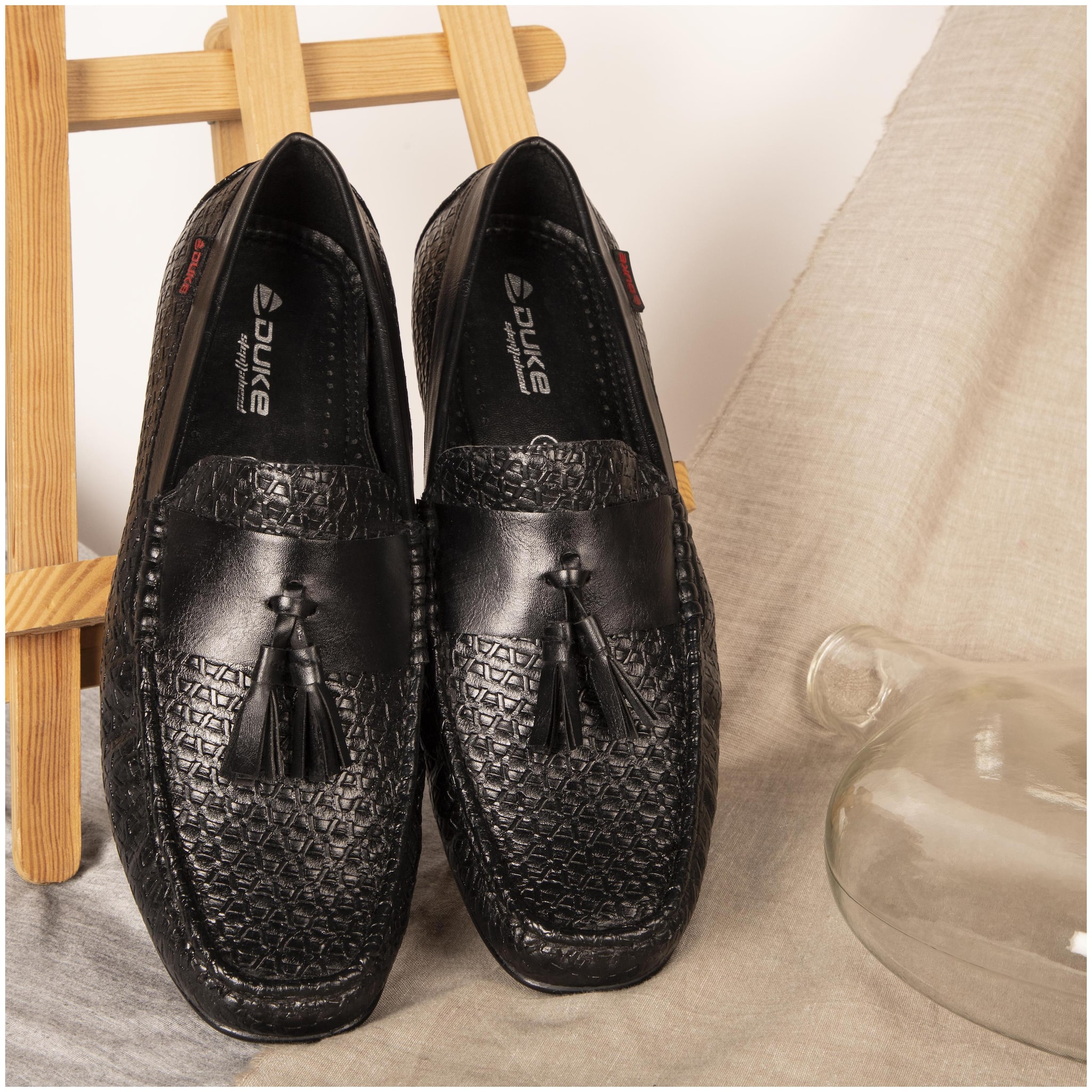 

Duke Men Black Loafers