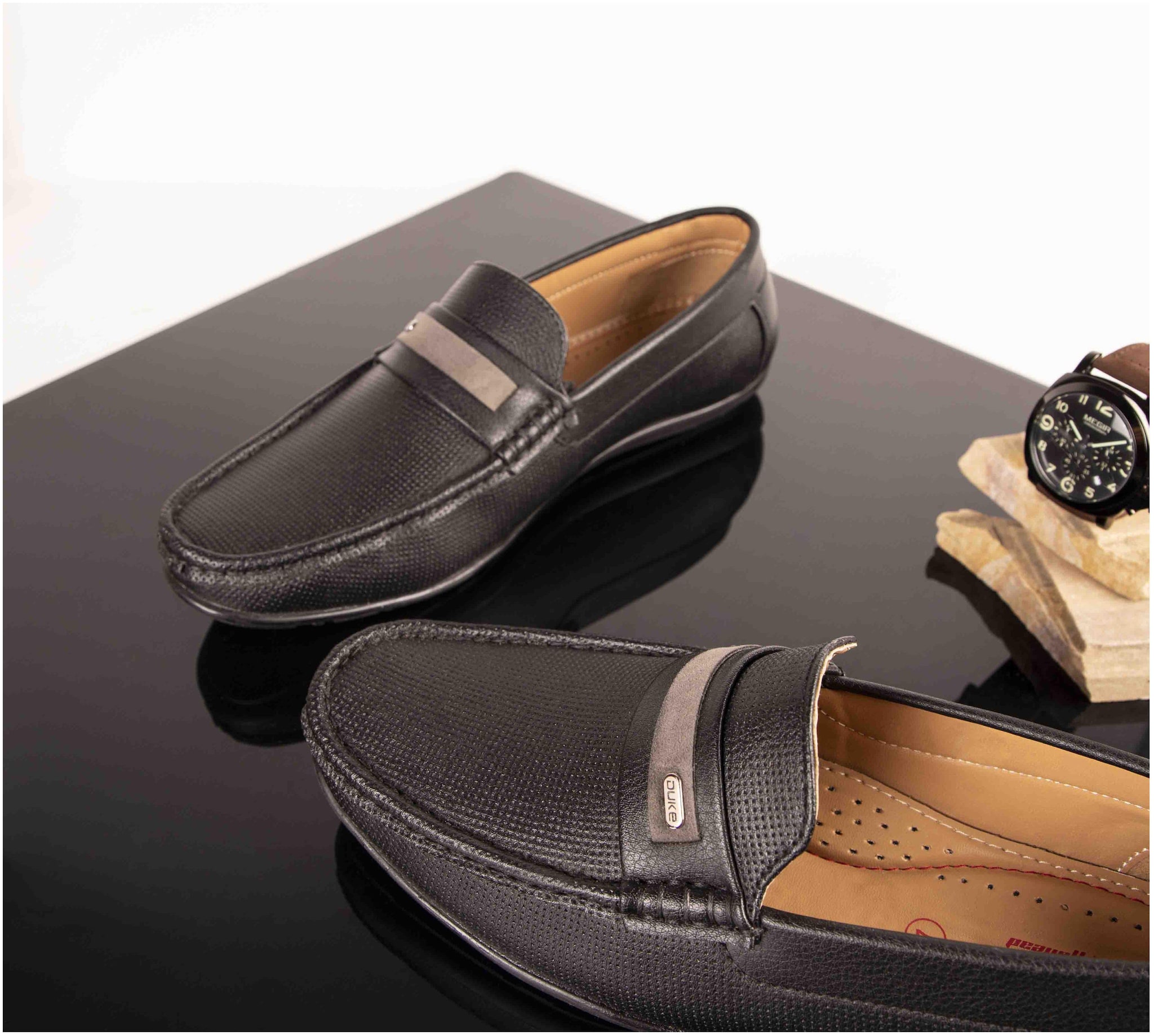 

Duke Men Black Loafers