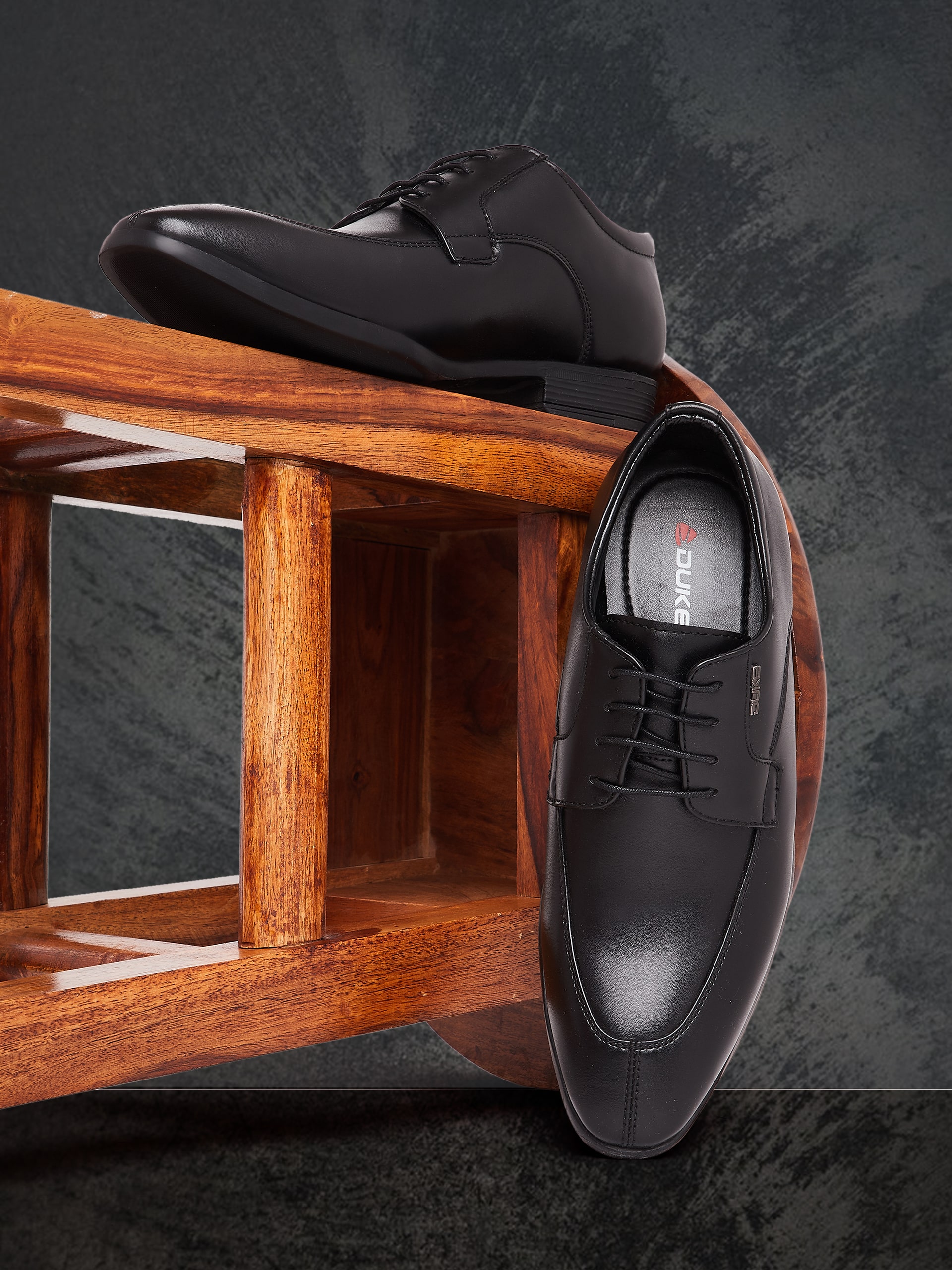 

Duke Men Black Derby Formal Shoes - FWOL515