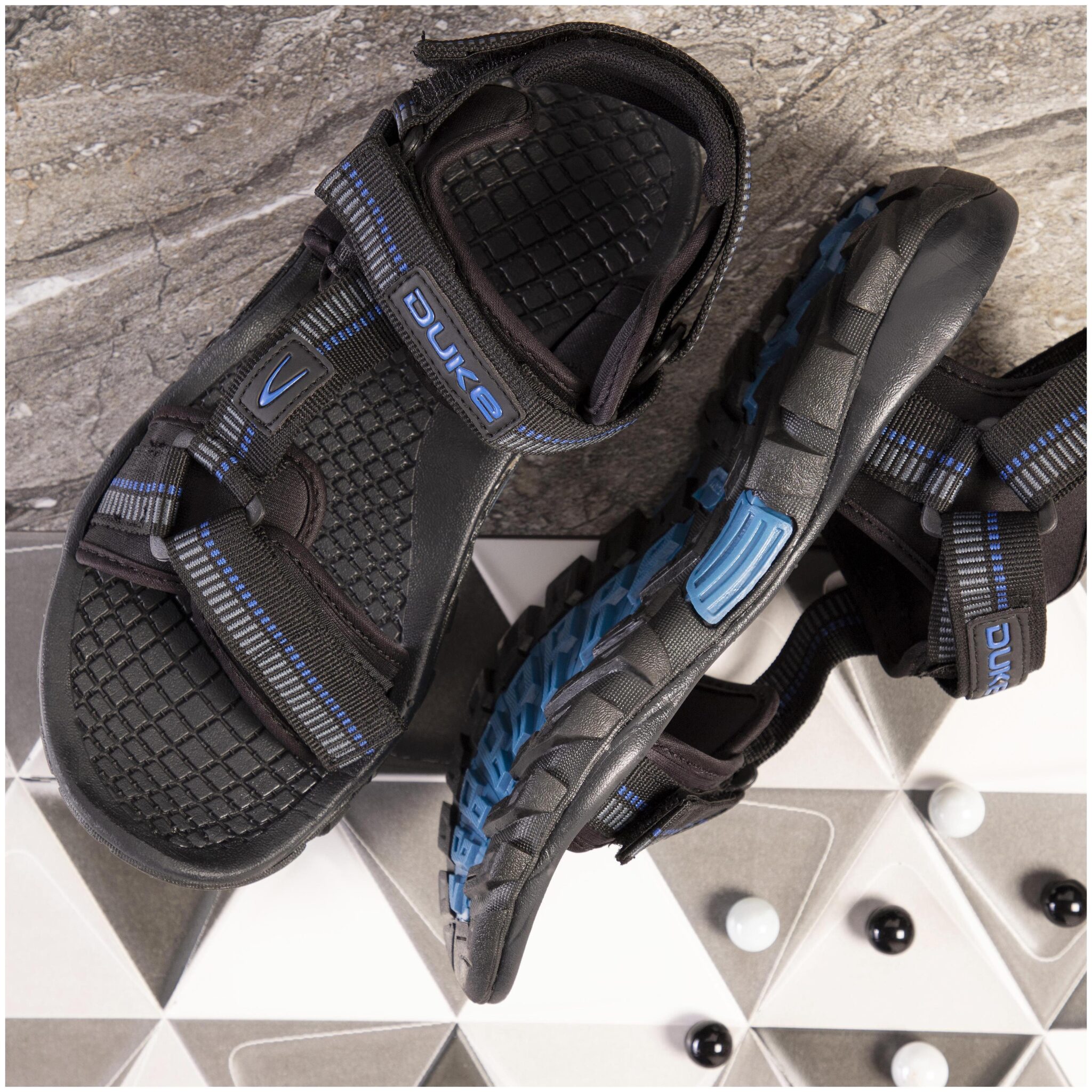 

Duke Men Blue Black Sandals