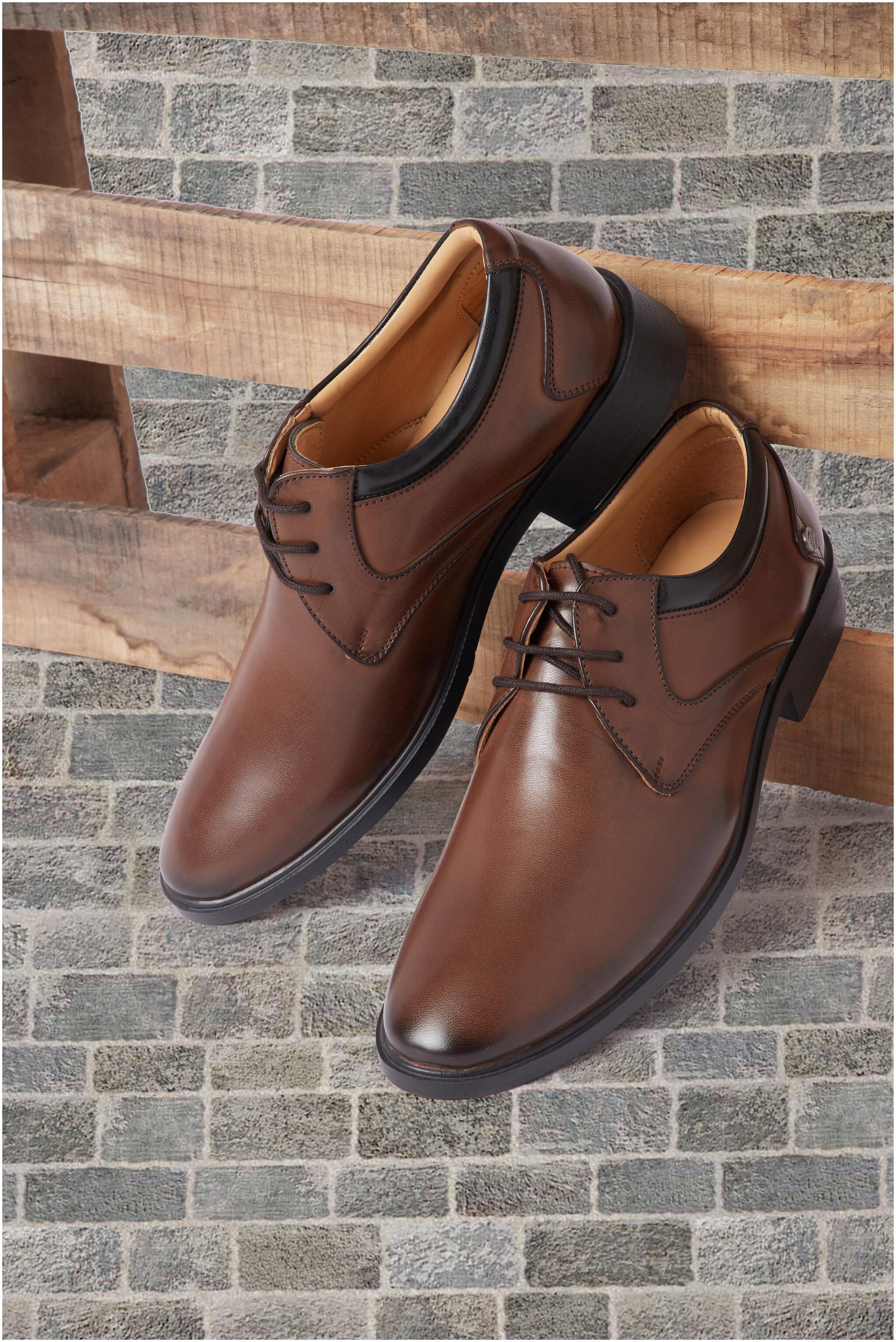 

Duke Men Brown Derby Formal Shoes - FORMAL SHOES - FWOL563