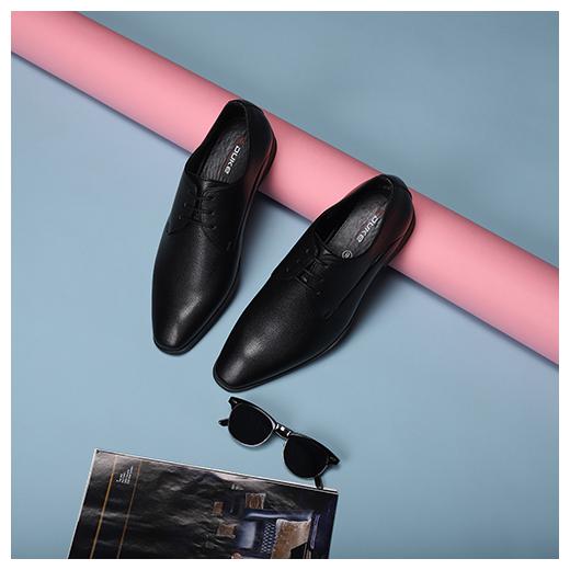 

Duke Men Black Derby Formal Shoes - FWOL703