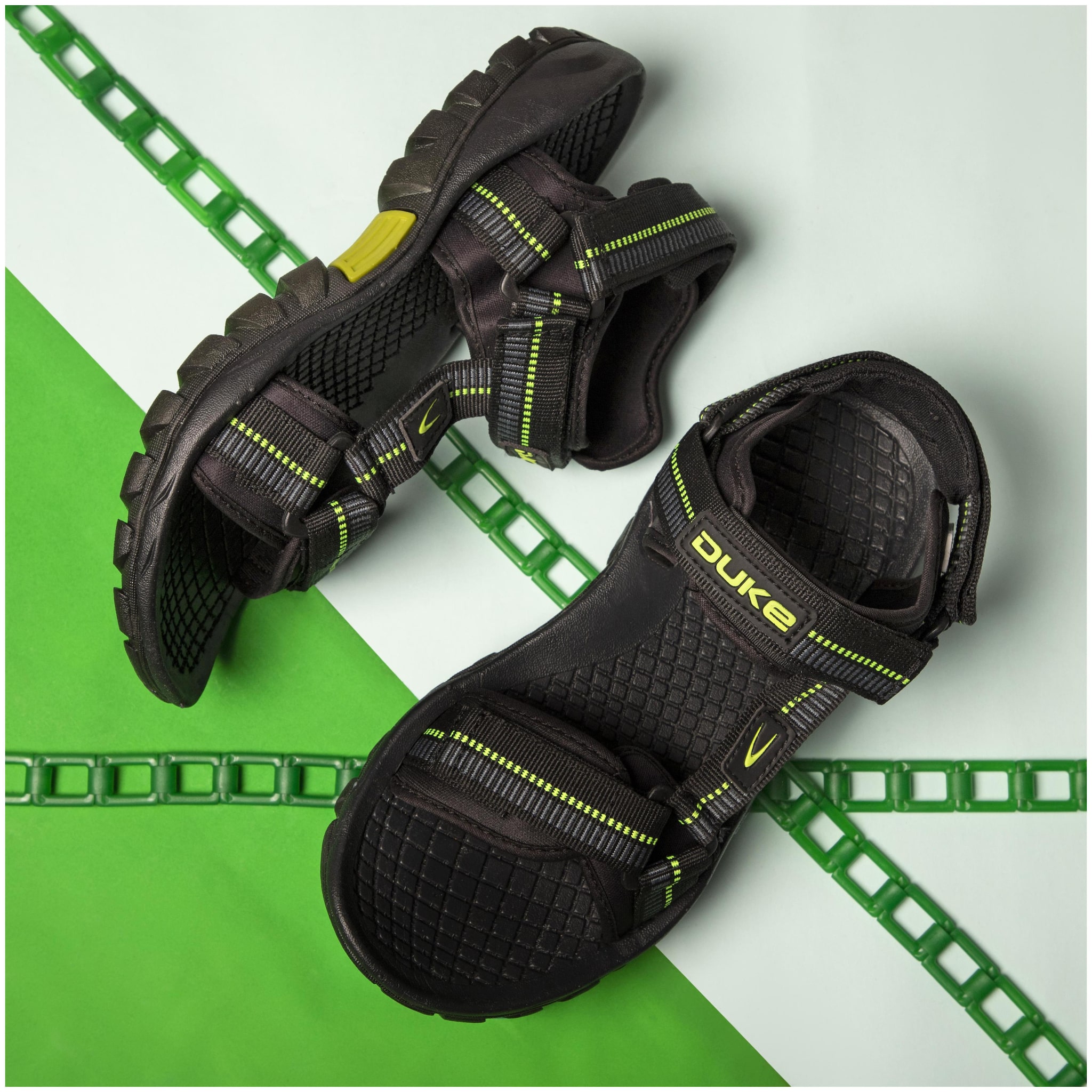 

Duke Men Green Black Sandals