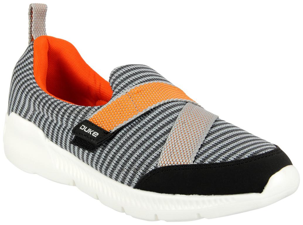 

Duke Men Grey And Orange Casual Shoes