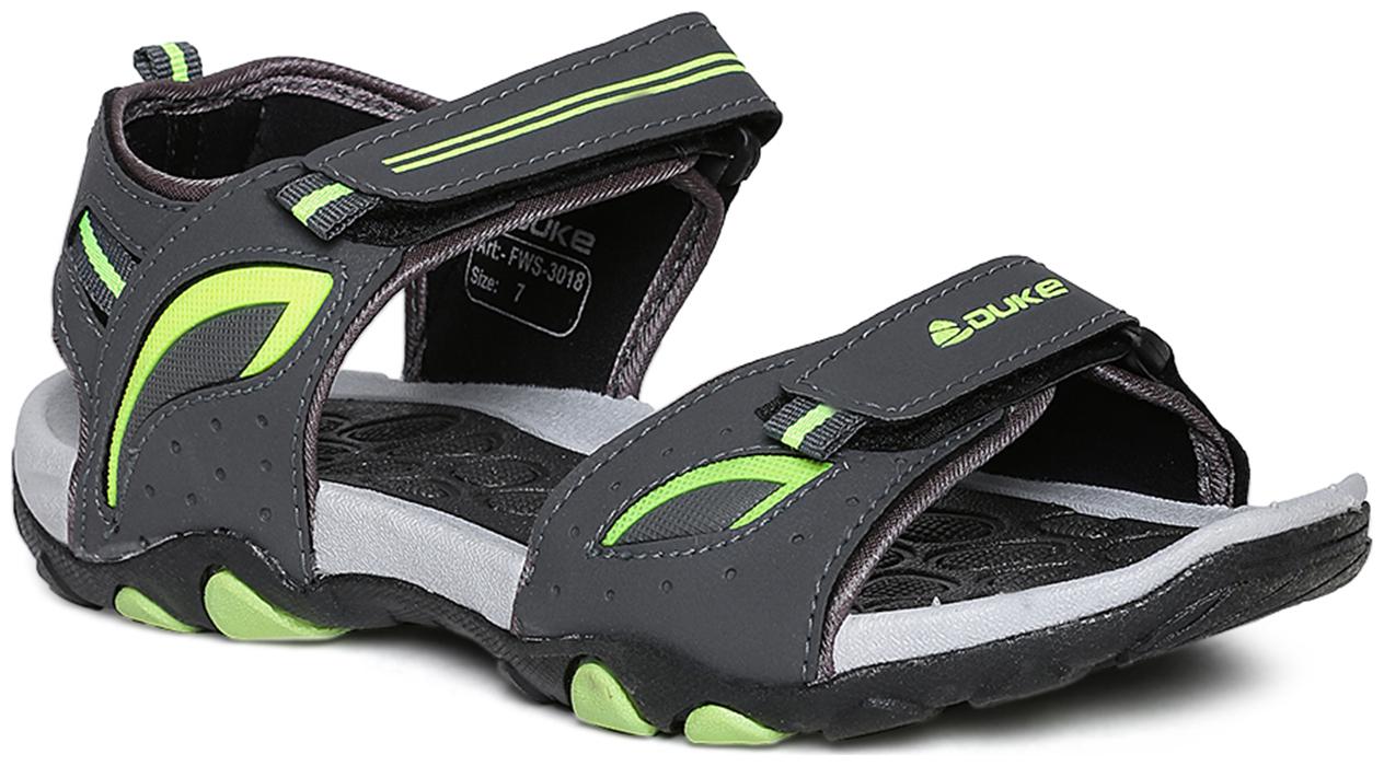 

Duke Men s D Grey And P Green Casual Sandals