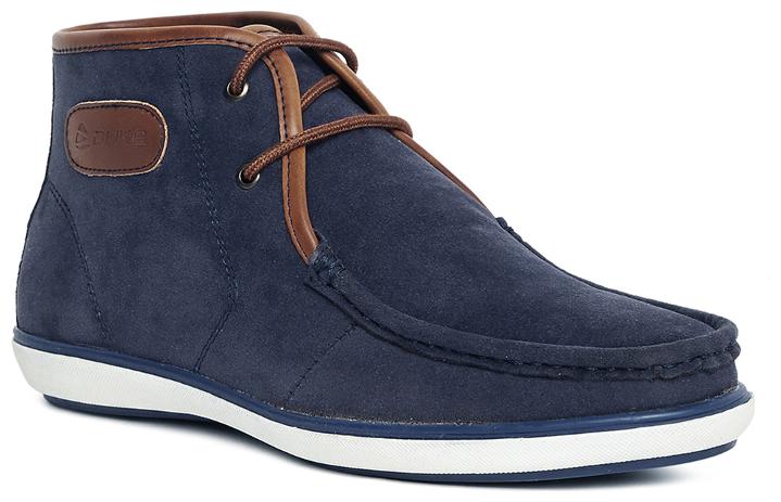 

Duke Men s Navy Synthetic Suede Boots Shoes