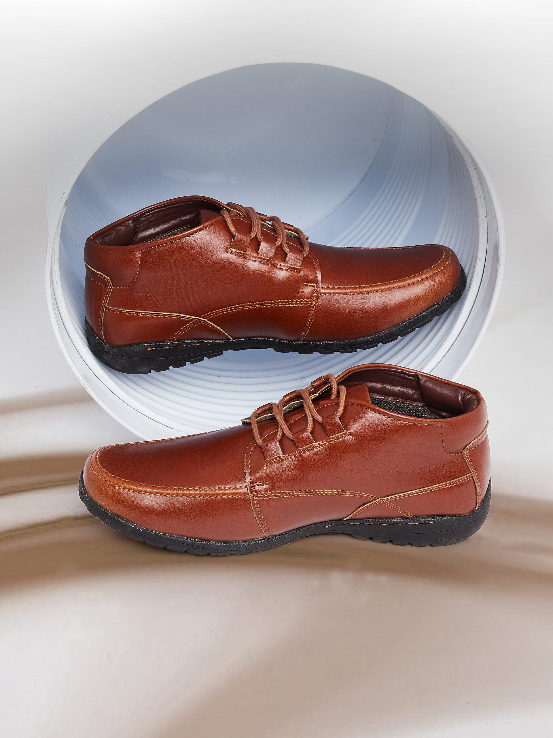 

Duke Men Tan Ankle Boots - FWOL494