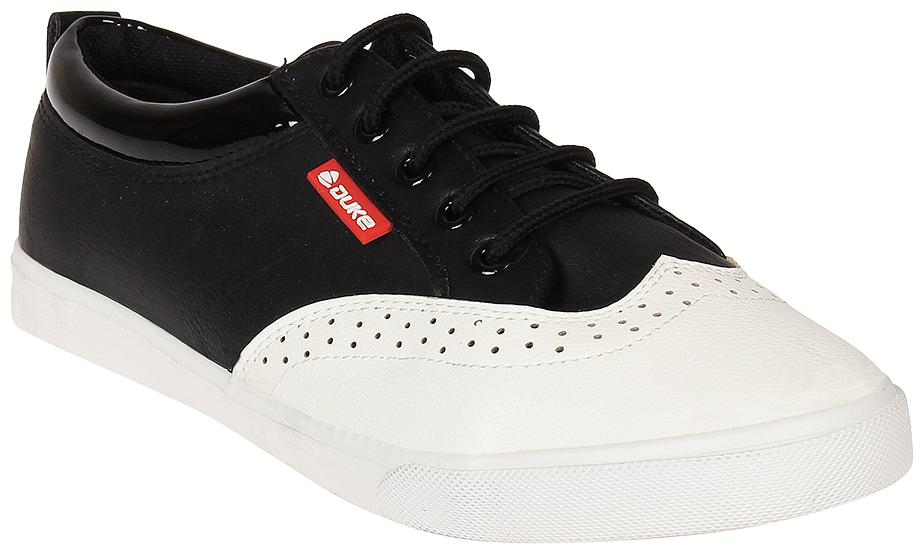 

Duke Mens Black White Casual Shoes