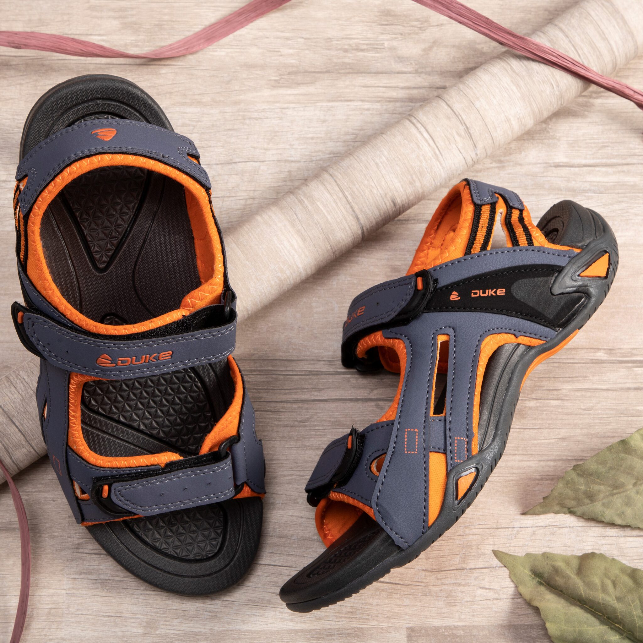 

Duke Men Orange Blue Sandals