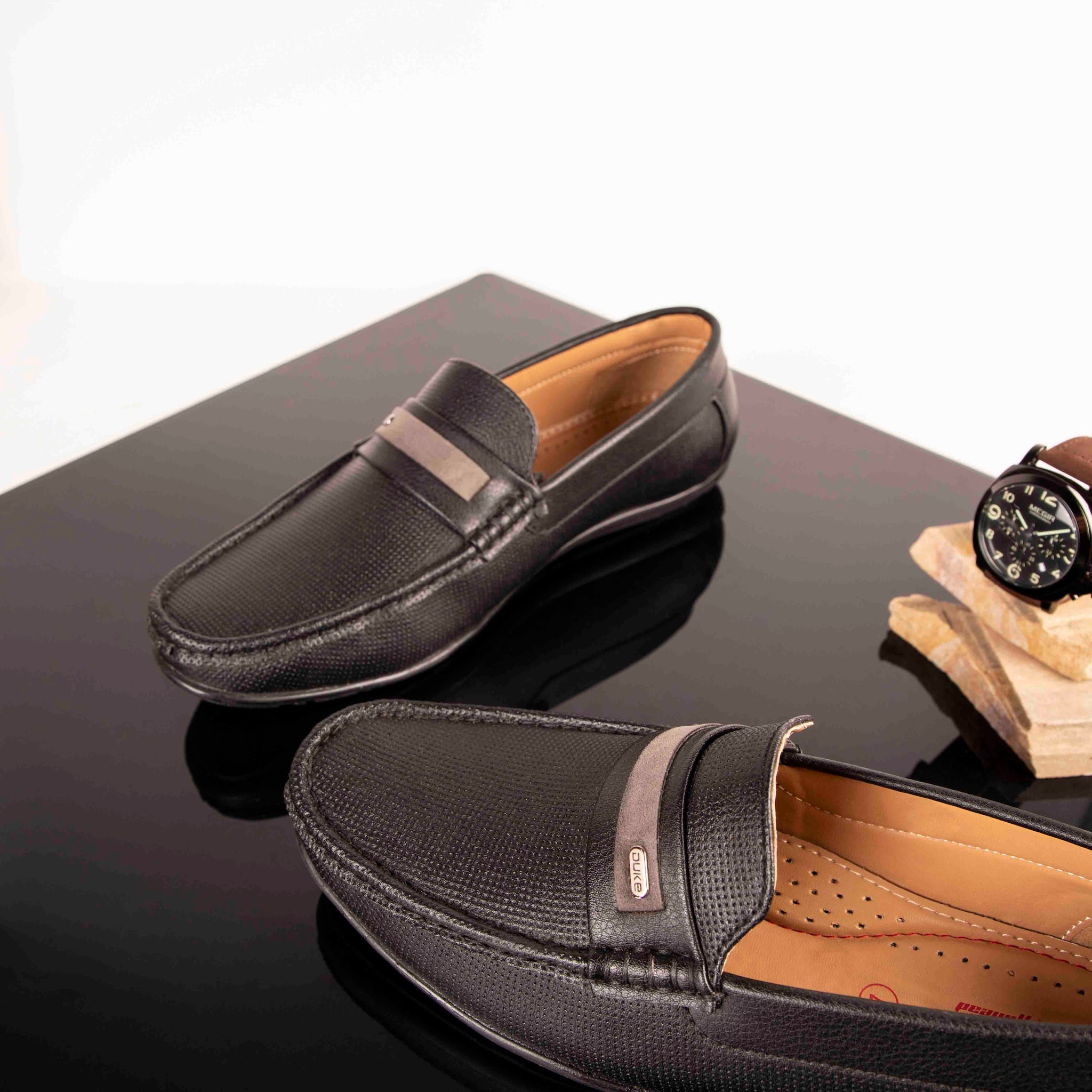 

Duke Men Black Loafers
