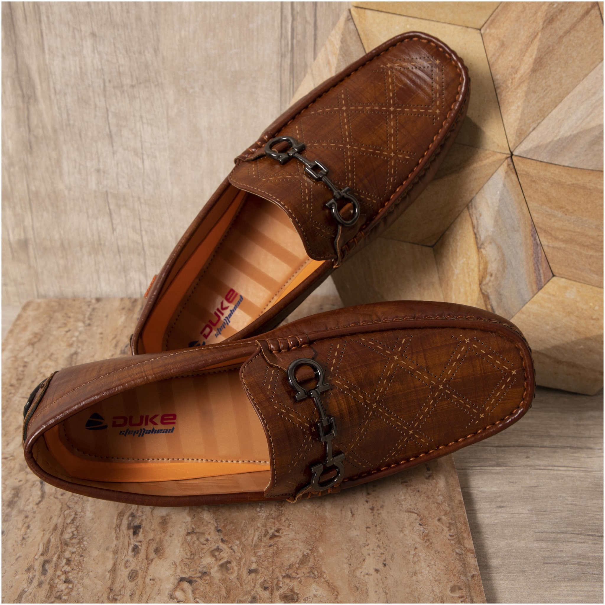 

Duke Men Tan Loafers - LOAFERS - FWOL616