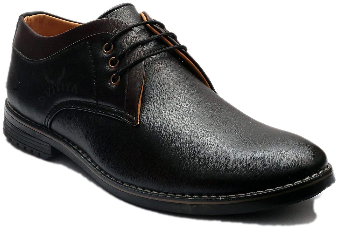 

DVITIYA Men Black Derby Formal Shoes - DVTBL